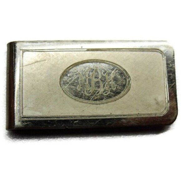 "MBH" Engraved Money Clip Stainless Steel Credit Card Cash ID Holder Silver - Picture 6 of 12